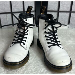 Dr Martens White Aur Wait Lace Up Boots